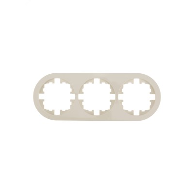 OSEN Рамка 3-ая универсальная, слоновая кость, круглая Lezard 744-9000-148