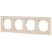 Рамка для розеток и выключателей Intro Accent 6-504-02 на 4 поста, СУ, слоновая кость
