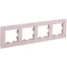 BRITE Рамка 4 поста РУ-4-2-Бр стекло розовый матовый IEK