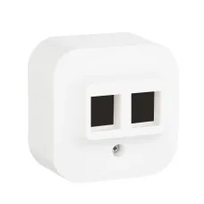 Адаптер для розеток RJ45 Keystone белый QUTEO