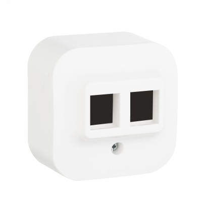 Адаптер для розеток RJ45 Keystone белый QUTEO