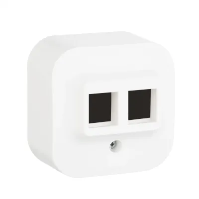 Адаптер для розеток RJ45 Keystone белый QUTEO
