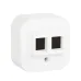 Адаптер для розеток RJ45 Keystone белый QUTEO