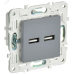 SKANDY Розетка USB A+A 3,1А SK-R15Gr серый IEK