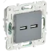 SKANDY Розетка USB A+A 3,1А SK-R15Gr серый IEK