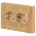 Розетка Intro Accent 6-205-11 2X2P+E Schuko, 16А-250В, IP20, СУ, AL/CU, сосна
