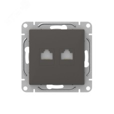 Механизм розетки RJ45 - 2шт  (cat5)  мокко Эпика EKF