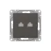 Механизм розетки RJ45 - 2шт, (cat6), мокко Эпика EKF