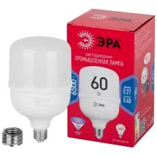 Лампа светодиодная ЭРА RED LINE LED POWER T120-60W-6500-E27/E40 R E27/E40 R 60 Вт колокол холодный белый свет