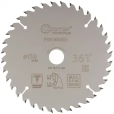 Диск пильный по дереву с тефлоновым покрытием 36Т, Profi plus, 150x1,3/2,0x20/16/12 мм