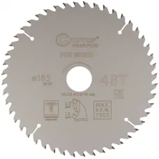 Диск пильный по дереву с тефлоновым покрытием 48Т, Profi plus, 185x1,3/2,0x30/25,4/20/16 мм
