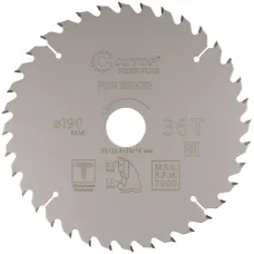 Диск пильный по дереву с тефлоновым покрытием 36Т, Profi plus, 190x1,5/2,2x30/25,4/20/16 мм