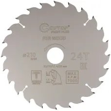 Диск пильный по дереву с тефлоновым покрытием 24Т, Profi plus, 210x1,5/2,2x32/30/25,4/20 мм