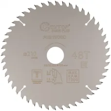 Диск пильный по дереву с тефлоновым покрытием 48Т, Profi plus, 210x1,5/2,2x32/30/25,4/20 мм