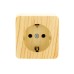 VIOLA Розетка с/з керамика белёный дуб (12шт/144шт)