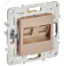 SKANDY Розетка компьютерная двойная RJ45 кат.6 SK-K04Sa песочный IEK