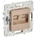 SKANDY Розетка компьютерная двойная RJ45 кат.6 SK-K04Sa песочный IEK