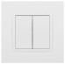 Переключатель ЭРА Elegance 14-1112-01М перекрёстный двойной, 10АХ-250В, белый матовый