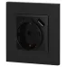Розетка ЭРА Elegance 14-4108-05 2P+E 16A-250В со шторками с USB type-A+C 5В-3А антрацит