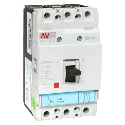 Выключатель автоматический AV POWER-1/3 125А 35кА TR