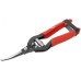 Секатор садовый, режущие кромки внахлест, изогнутые лезвия, ПВХ накладки на ручки 190 мм