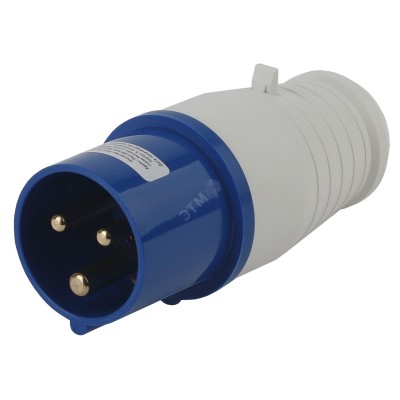 Вилка ЭРА V-16-2P-PE-IP44 переносная 013 2Р+РЕ 16А 220В IP44
