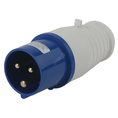 Вилка ЭРА V-16-2P-PE-IP44 переносная 013 2Р+РЕ 16А 220В IP44