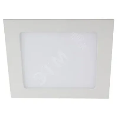 LED 2-12-4K Светильник ЭРА светодиодный квадратный LED 12W 220V 4000K (30/630)