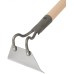 Мотыга прямая 150х80 мм, нержавеющая сталь, с деревянным черенком