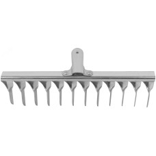 Грабли, витой зуб, нержавеющая сталь, 12 зубьев, без черенка