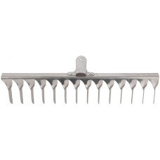 Грабли, витой зуб, нержавеющая сталь, 14 зубьев, без черенка