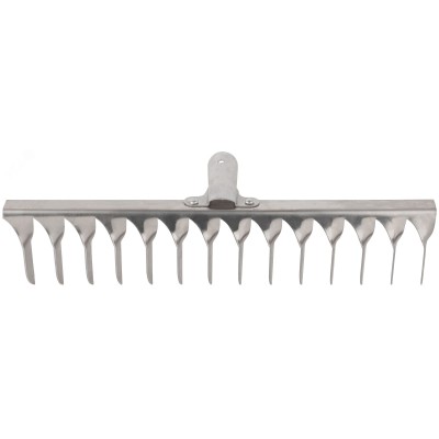 Грабли, витой зуб, нержавеющая сталь, 14 зубьев, без черенка