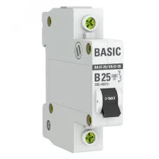 Выключатель автоматический 1P 25А (B) 4,5кА ВА 47-29 Basic