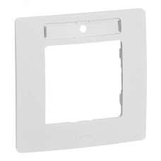Рамка 1-местная с держателем для маркировки белый ETIKA