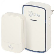 Звонок дверной беспроводной LED подсветка от сети белый 38 мелодий KINETIC C102