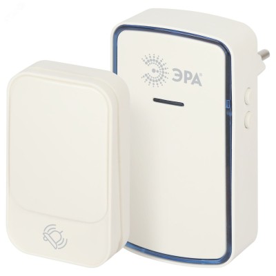 Звонок дверной беспроводной LED подсветка от сети белый 38 мелодий KINETIC C102