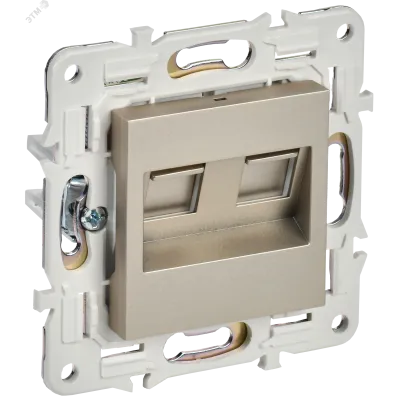 SKANDY Розетка компьютерная двойная RJ45 кат.6 SK-K04Sh шампань IEK
