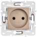 SKANDY Розетка без заземления с защитными шторками 10А SK-R01Sa песочный IEK