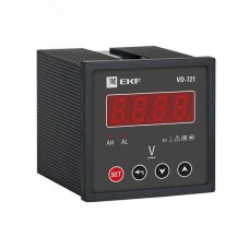 Вольтметр цифровой на панель 72х72 квадратный вырез однофазный в коротком корпусе PROxima