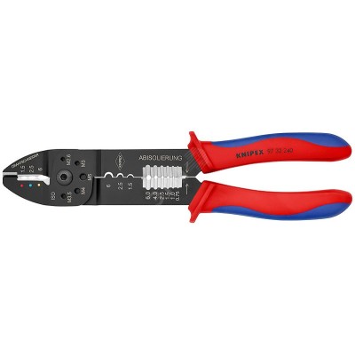 Пресс-клещи для резки и зачистки кабеля опрессовки кабельных наконечников и штекеров 3 гнезда обжим кабельных наконечников с изолятором и 