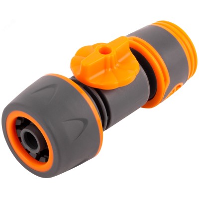 Переходник внешний 1/2 двухкомпонентный с запорным клапаном