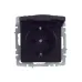 BRITE Розетка с заземлением с защитными шторками и крышкой 16А IP44 РСбш10-3-44-БрЧ черный