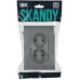 SKANDY Розетка 2-местная без заземления без защитных шторок 10А в сборе SK-R10Gr серый IEK