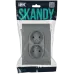 SKANDY Розетка 2-местная без заземления без защитных шторок 10А в сборе SK-R10Gr серый IEK