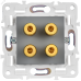 SKANDY Аудиорозетка 4-местная SK-A01Gr серый IEK