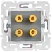 SKANDY Аудиорозетка 4-местная SK-A01Gr серый IEK