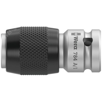 Переходник с быстрозажимным патроном для бит 1/4 C 6.3 хвостовик квадрат DR 1/4 30 мм. 784/A/1