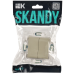 SKANDY Выключатель 2-клавишный проходной 10А SK-V05B бежевый IEK