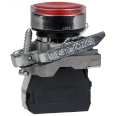 Кнопка КМЕ4611мЛС-220В-красный-1но+1нз-цилиндр-IP65