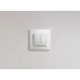 Выключатель 2-клавишный 10А безвинтовое крепление белый ETIKA